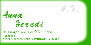 anna heredi business card